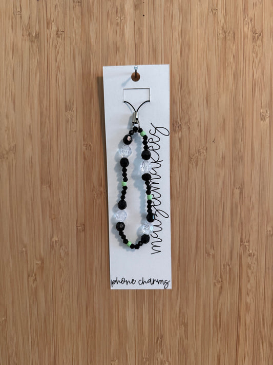 Green and Black Phone Charm