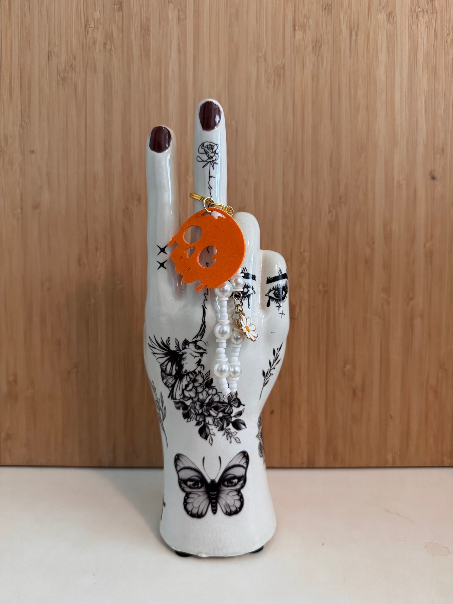 Orange Skeleton Head